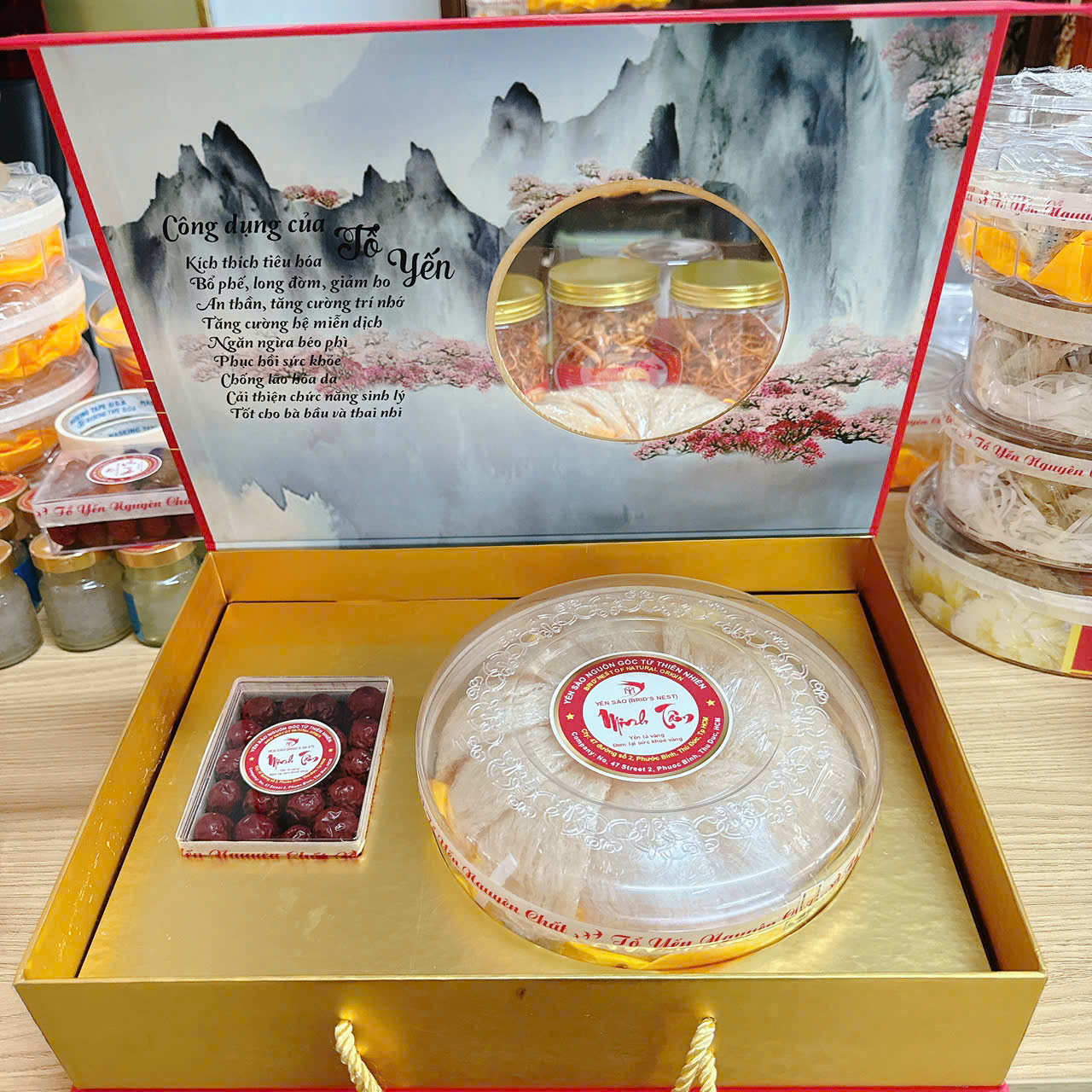 Hộp quà 50 gram Yến rút lông đắp tổ