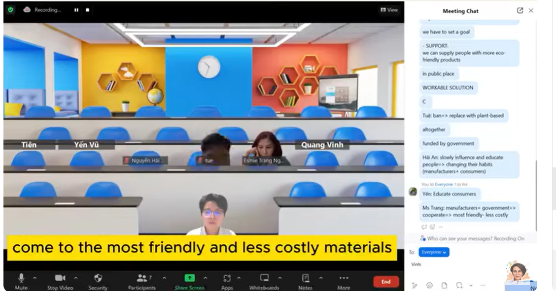 Lớp Debate của nhóm học viên 7.0+