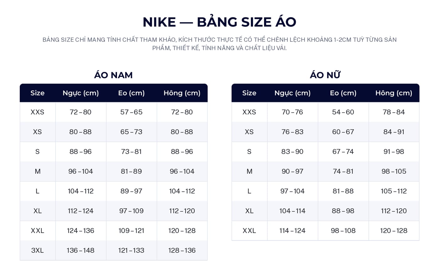 SIZE NIKE - ÁO