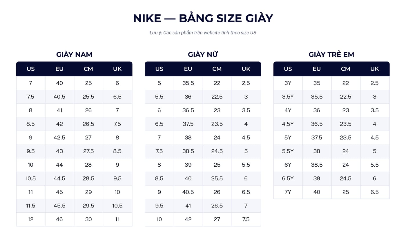 SIZE NIKE - GIÀY