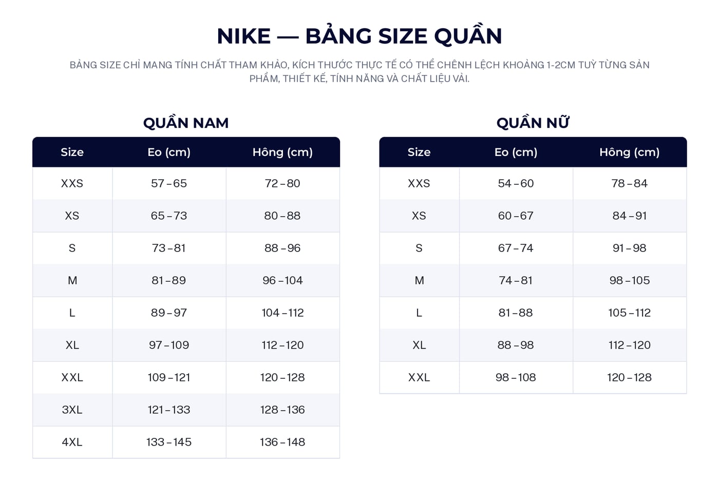 SIZE NIKE - QUẦN