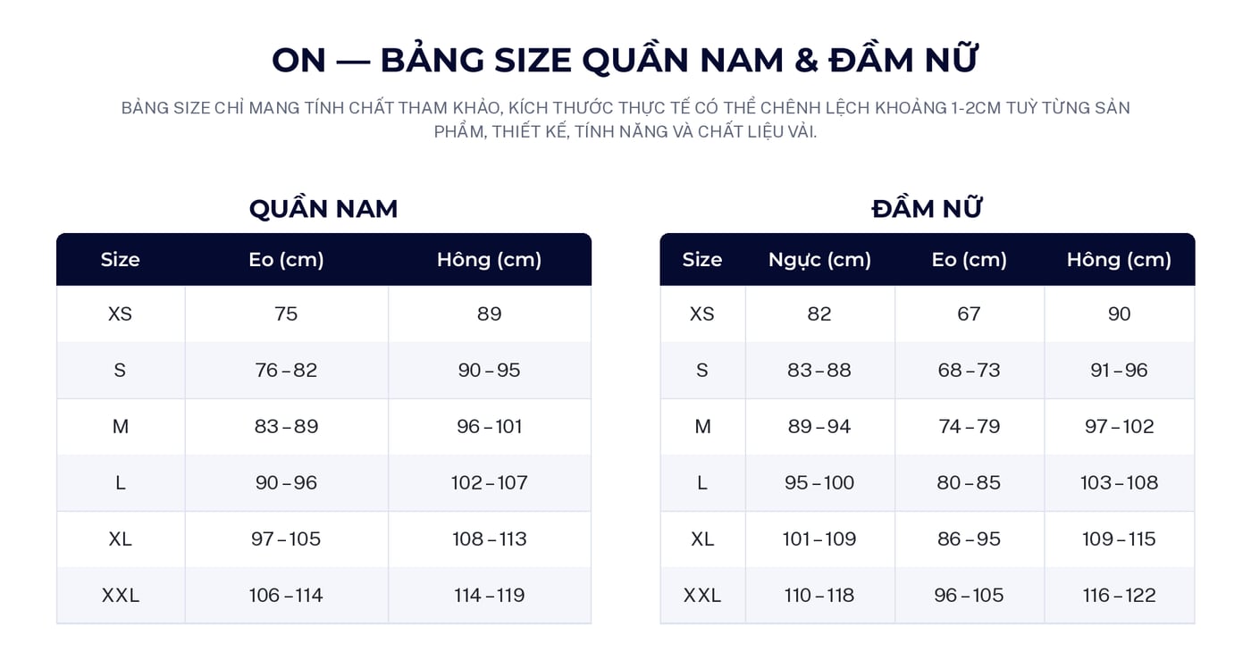 SIZE ON - QUẦN NAM VÁY NỮ