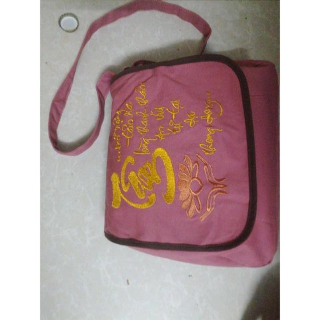 Túi Đi Chùa Thư Pháp Chữ Tâm - Phụ Kiện Đi Chùa