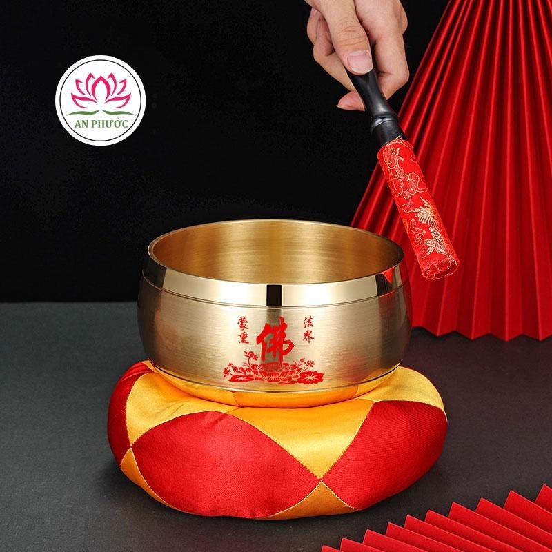 Chuông Viền  Khắc Chữ Phật - Chuông  Vành Pháp Khí Phật Giáo