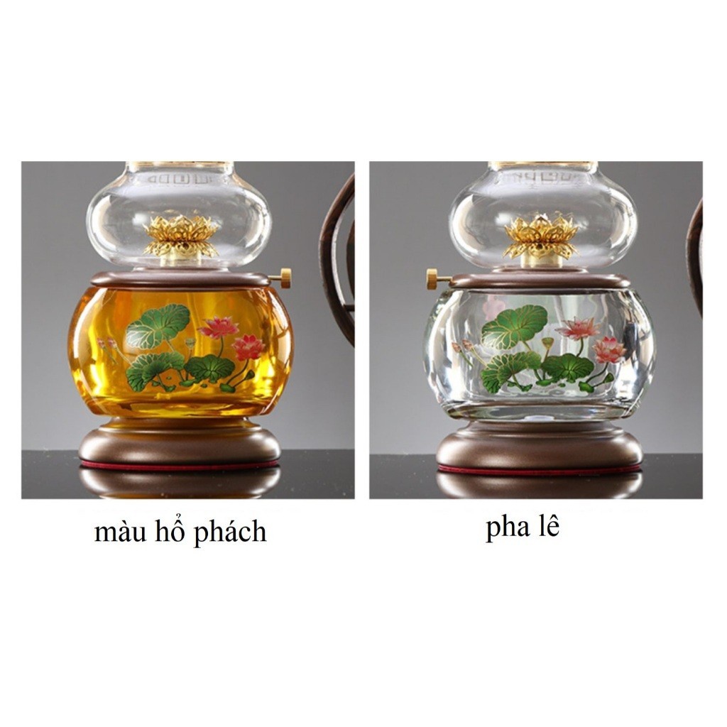 Đèn Dầu - Đèn Dầu Thờ Cúng Phật Pha Lê mã 050