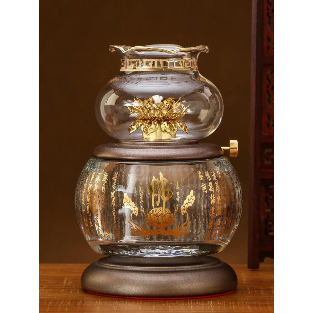 Đèn Dầu - Đèn Dầu Thờ Cúng Phật Pha Lê mã 050