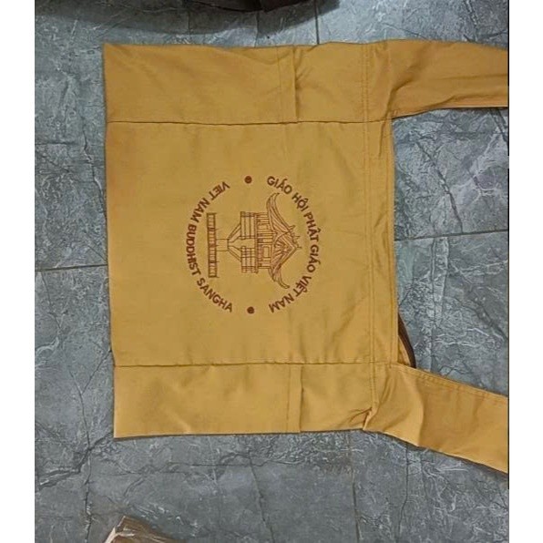 Túi Đi Chùa cỡ đại  số 3 - Túi Thêu Hoa Sen- A Di Đà Phật- Túi vải