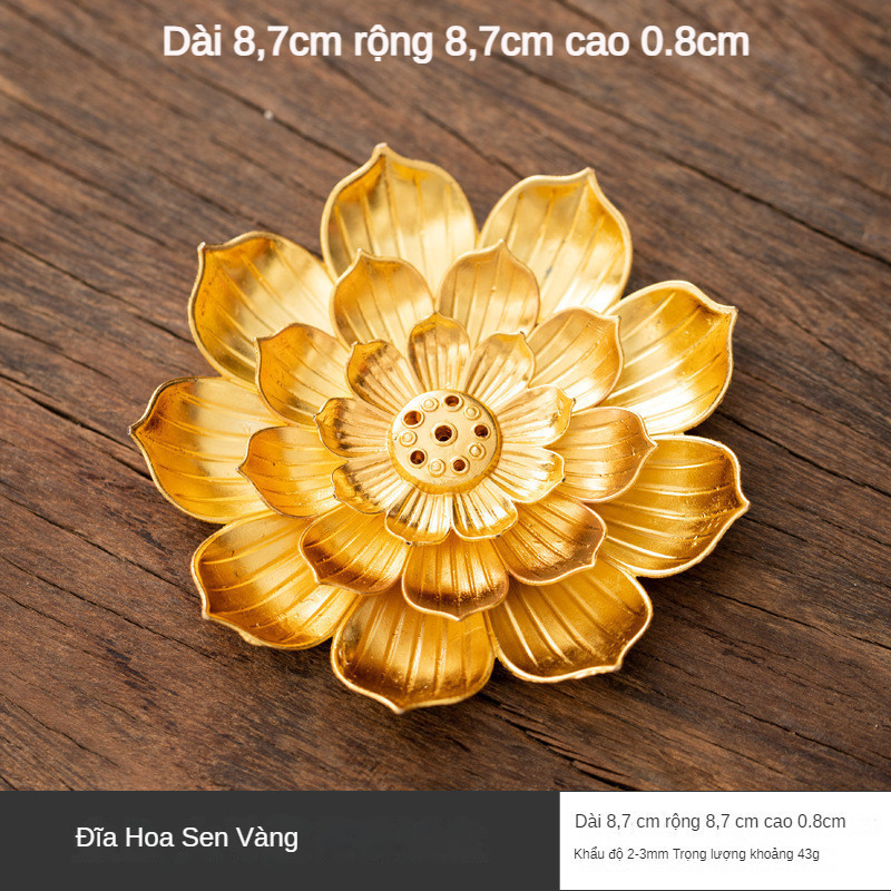 Lư Hương Hạc Cung Đình 100g – Lò Đốt Trầm Kim Loại Vạn Thọ – Kèm Đế Chống Cháy & Lỗ Cắm Nhang + Nhang Vân Mây