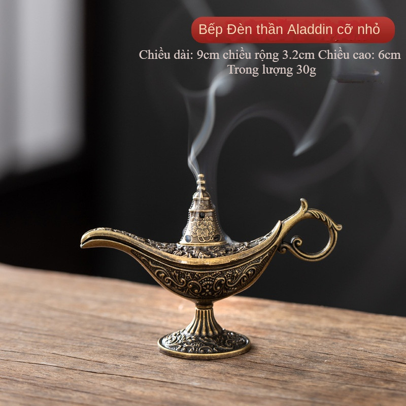 Lư Hương Hạc Cung Đình 100g – Lò Đốt Trầm Kim Loại Vạn Thọ – Kèm Đế Chống Cháy & Lỗ Cắm Nhang + Nhang Vân Mây