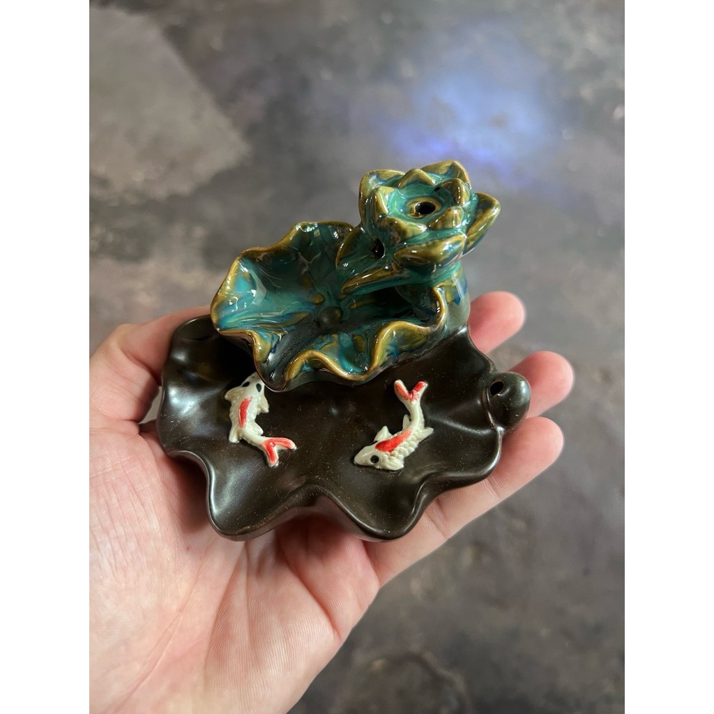 Thác Xông Trầm Tiểu cảnh Mini cá Koi - quà tặng phong thủy