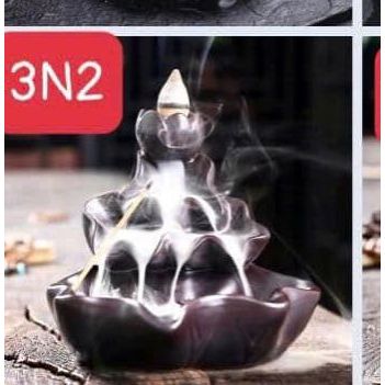 Thác Xông Trầm Tiểu cảnh Mini cá Koi - quà tặng phong thủy