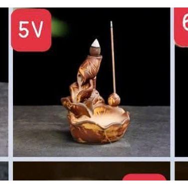 Thác Xông Trầm Tiểu cảnh Mini cá Koi - quà tặng phong thủy