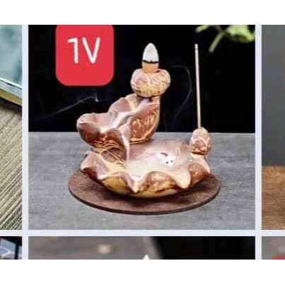 Thác Xông Trầm Tiểu cảnh Mini cá Koi - quà tặng phong thủy