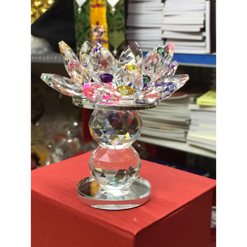 CHÂN NẾN HOA SEN LƯU LY