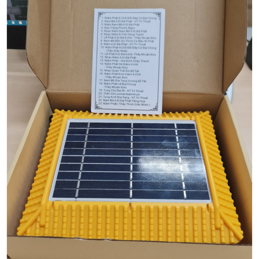 Máy niệm Phật chạy bằng năng lượng mặt trời - đài năng lượng