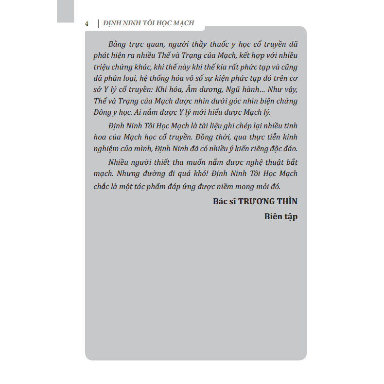 Sách - Định Ninh Tôi Học Mạch (MT)