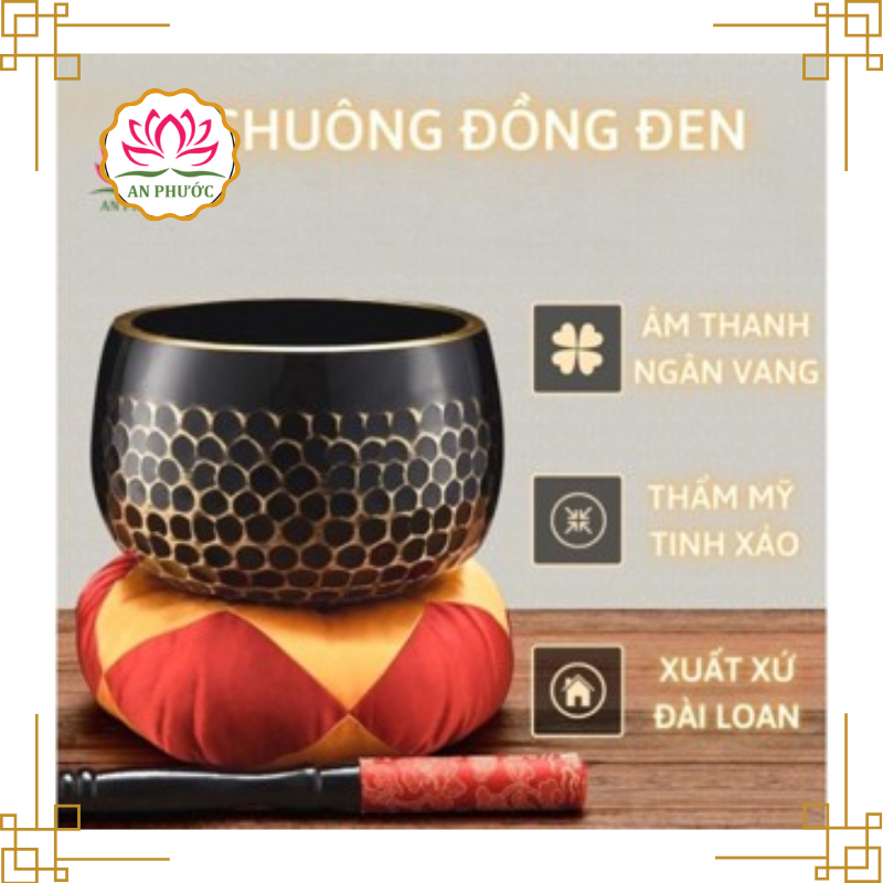 Chuông Đồng Đen Đài Loan - Pháp khí Phật Giáo