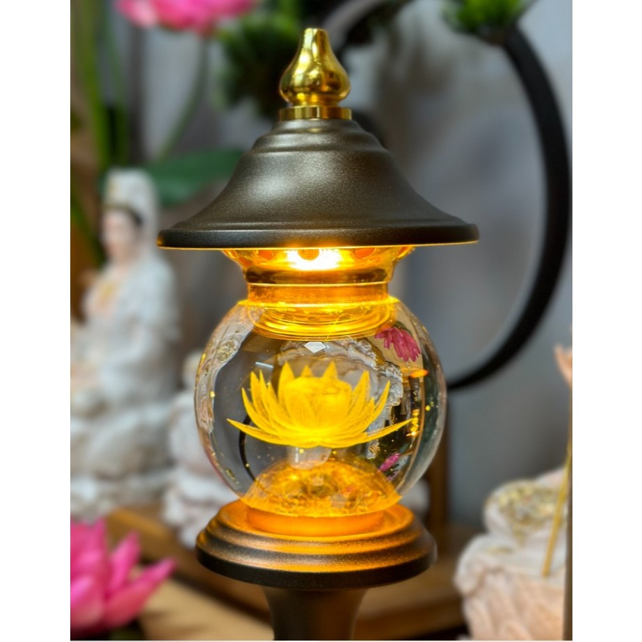Đèn Thờ Điện Chóp Cầu Hoa Sen - Đèn Điện Hoa Sen AP09