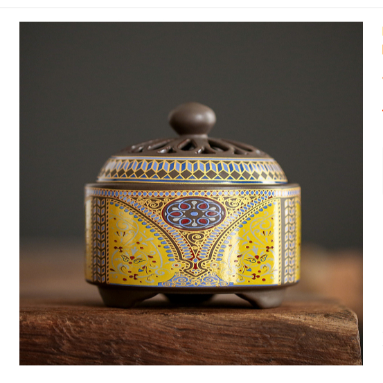 Lư Xông Trầm Hương - Đỉnh Đốt Nhang Bằng Gốm Sứ Cao Cấp Có Hoa Văn Chạm Khắc rồng, sen, chú