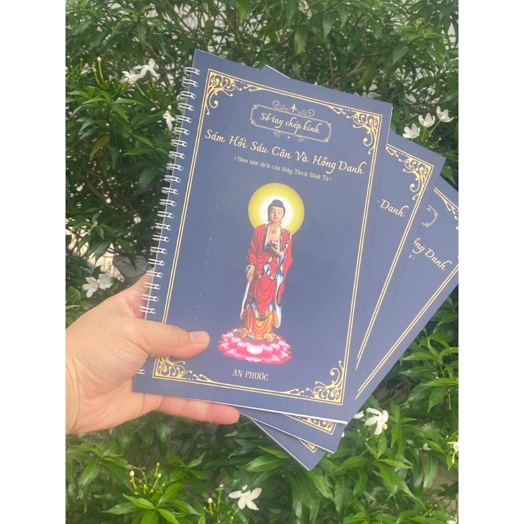 Vở Chép Kinh Sám Hối Sáu Căn Và Hồng Danh - Tập Chép Kinh Chữ Mờ