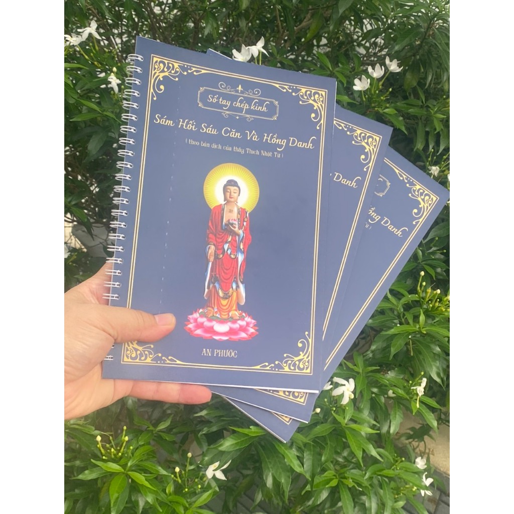 Vở Chép Kinh Sám Hối Sáu Căn Và Hồng Danh - Tập Chép Kinh Chữ Mờ