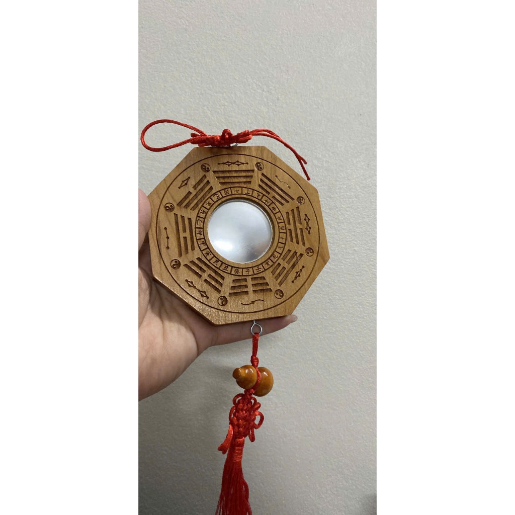 Gương Bát Quái Lồi Gỗ Đào
