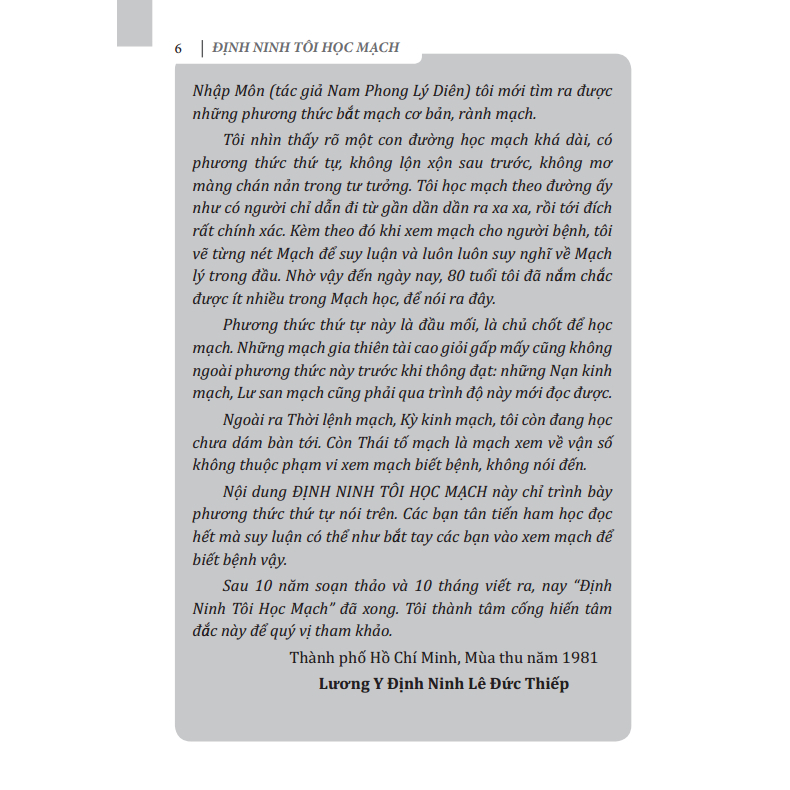 Sách - Định Ninh Tôi Học Mạch (MT)
