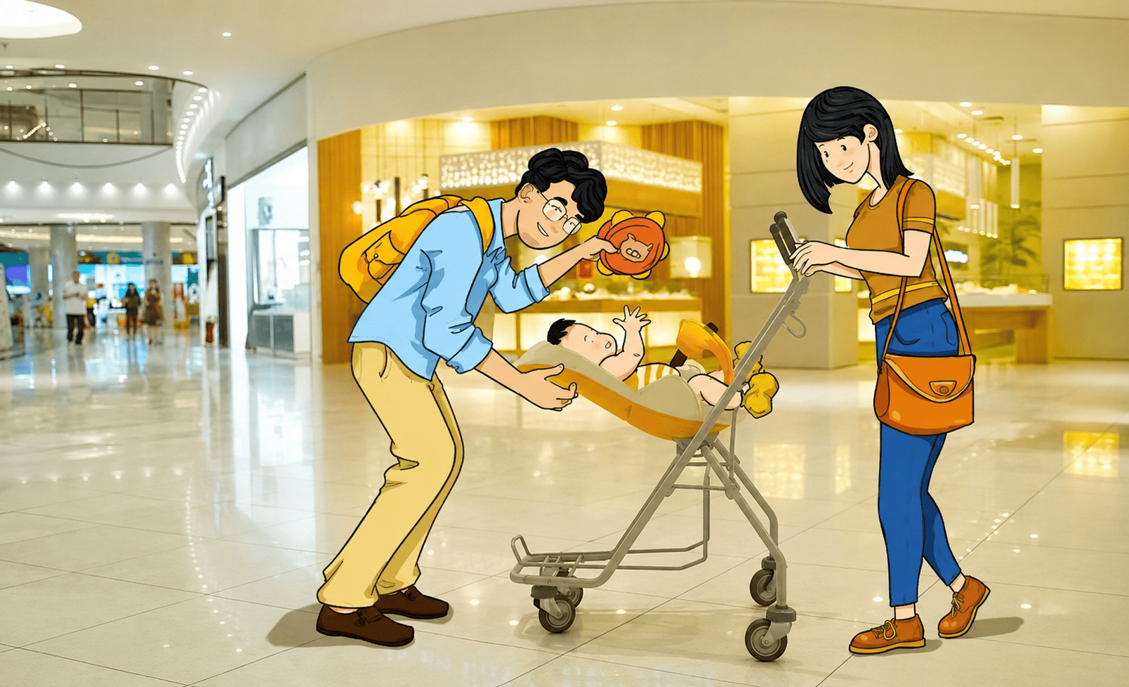 Lạm dụng xe đẩy cho ‘trẻ lớn’ đi chơi: Cảnh báo hệ lụy lười vận động!