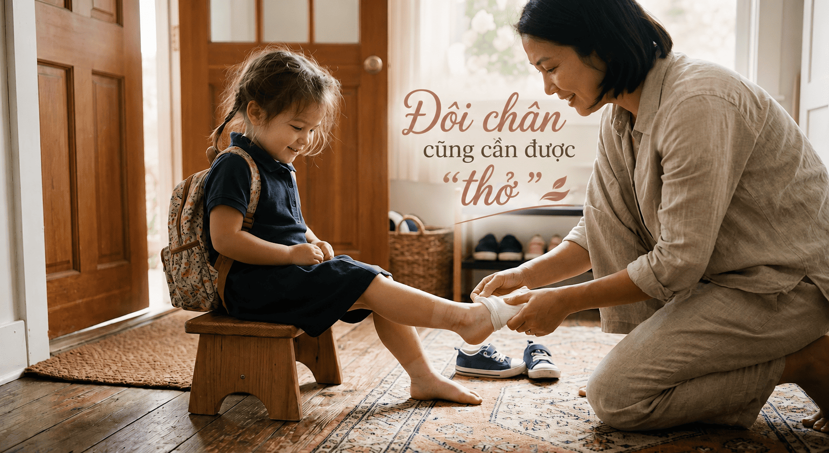 Tác hại âm thầm từ việc ép chân bé mang giày suốt ngày dài