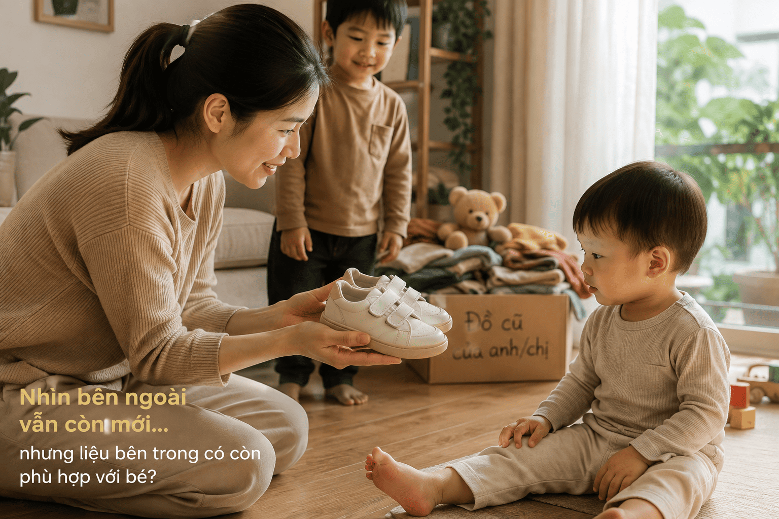 Trẻ đi lại giày cũ của anh chị: Bẫy tiết kiệm có thể ảnh hưởng dáng đi!