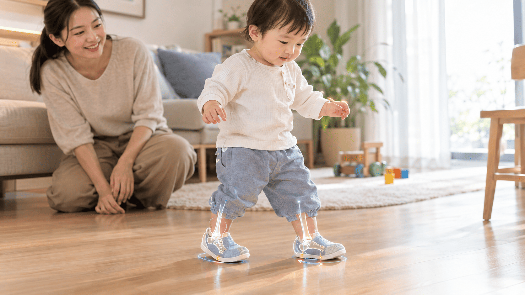 Sự thật về đôi giày tất liền đế làm lệch trục cổ chân bé