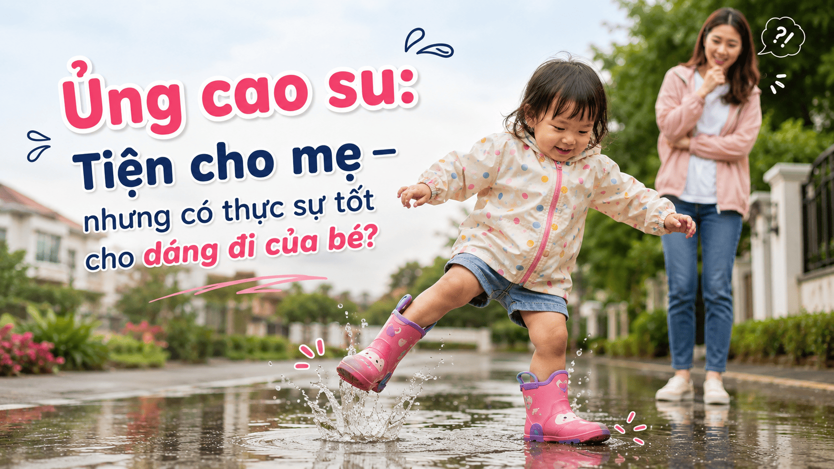 Tác hại âm thầm bẻ cong dáng đi khi cho trẻ đi ủng cao su sai cách