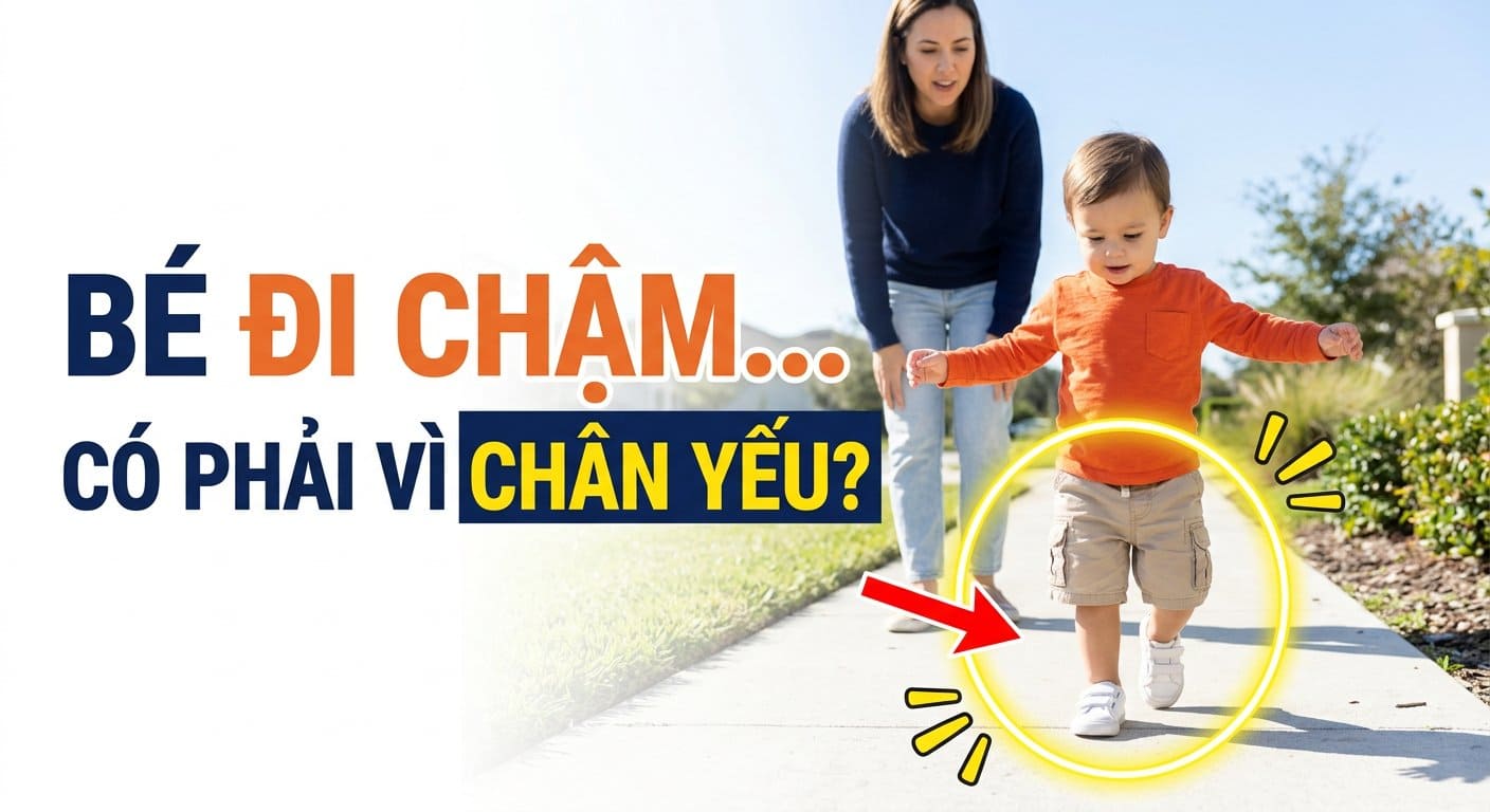 Bé Đi Chậm Có Phải Vì Chân Yếu?