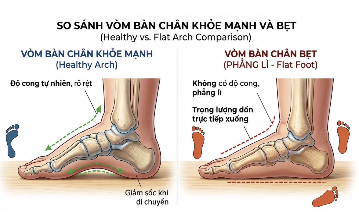Con Đi Dáng Chữ X, Đầu Gối Chụm Vào Nhau? Sai Lầm Từ Đôi Giày Đế Cứng 