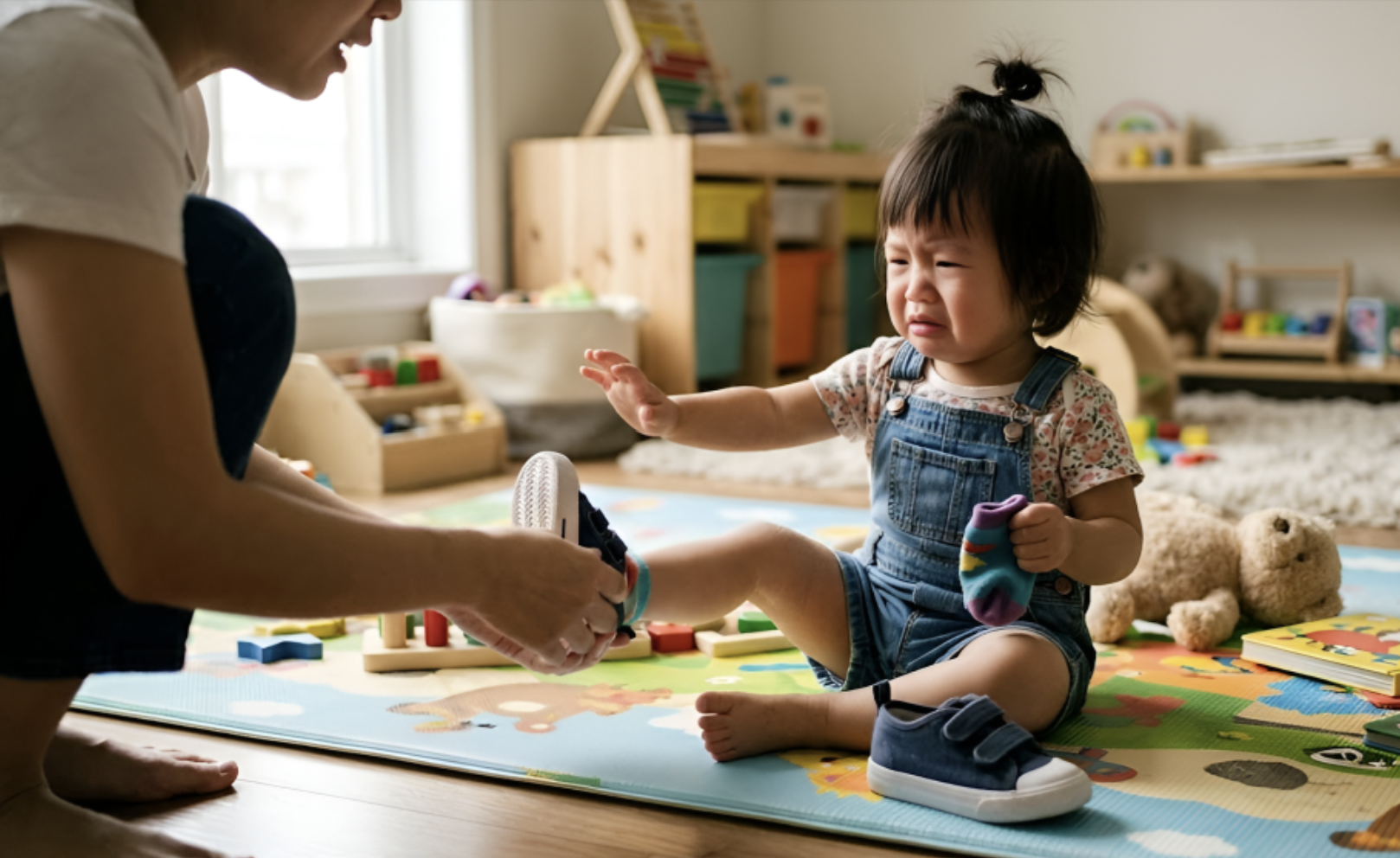 Tại sao trẻ cứ xỏ giày vào là khóc? Hội chứng 