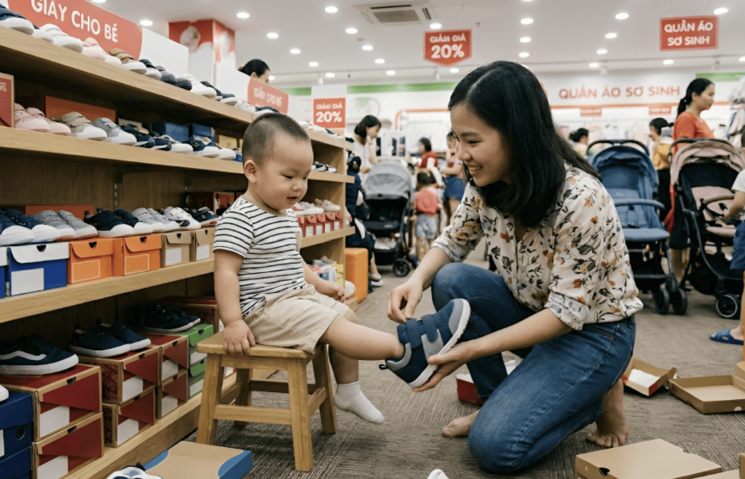 Mua giày tập đi 
