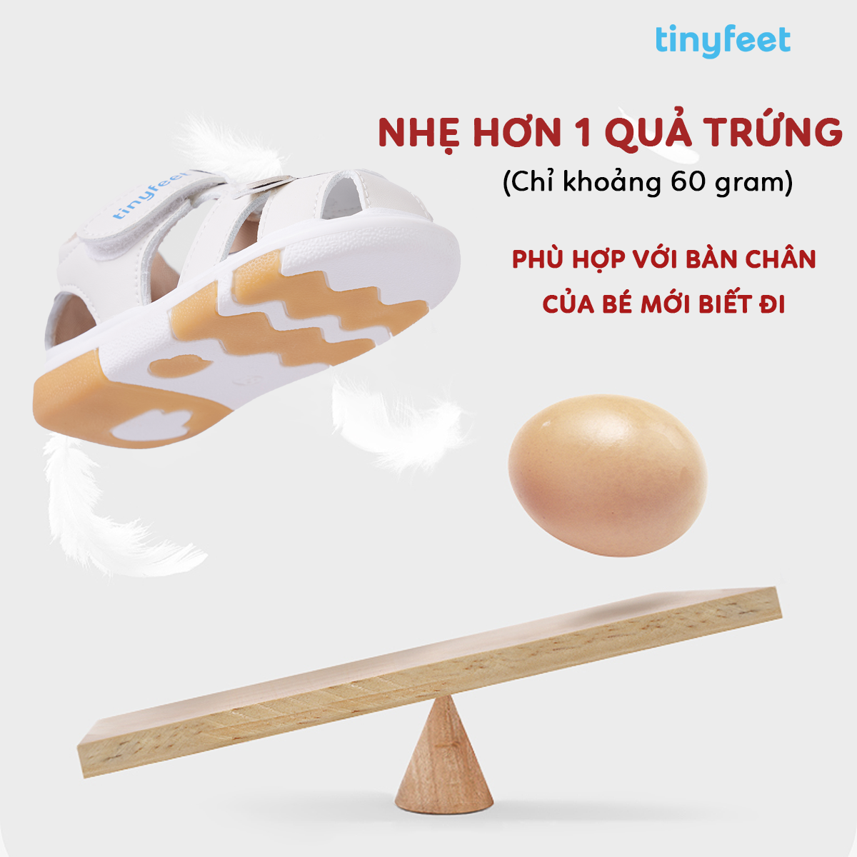 Giày tập đi siêu nhẹ giúp bé di chuyển linh hoạt không mỏi chân