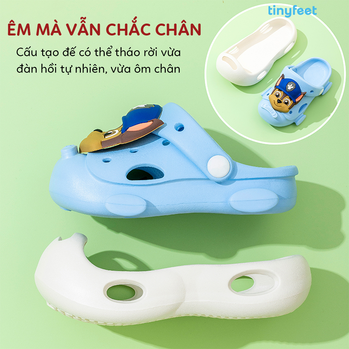 Cấu trúc của một đôi dép sandal cũng phải có cấu trúc lý tưởng nhẹ và vẫn có thể dễ dàng phơi khô ngay cả khi dính nước