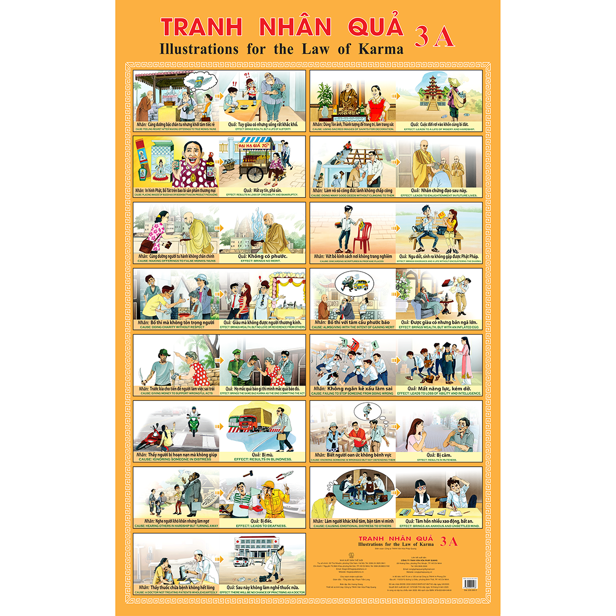 Tranh Nhân Quả treo tường - 3A