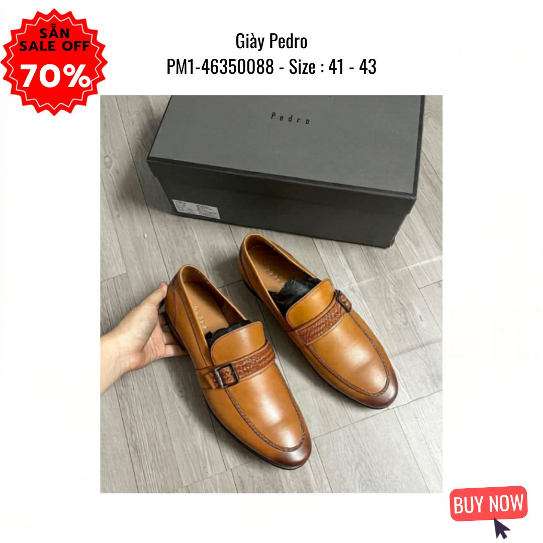 Giày da Pedro PM1-46350088 Nâu