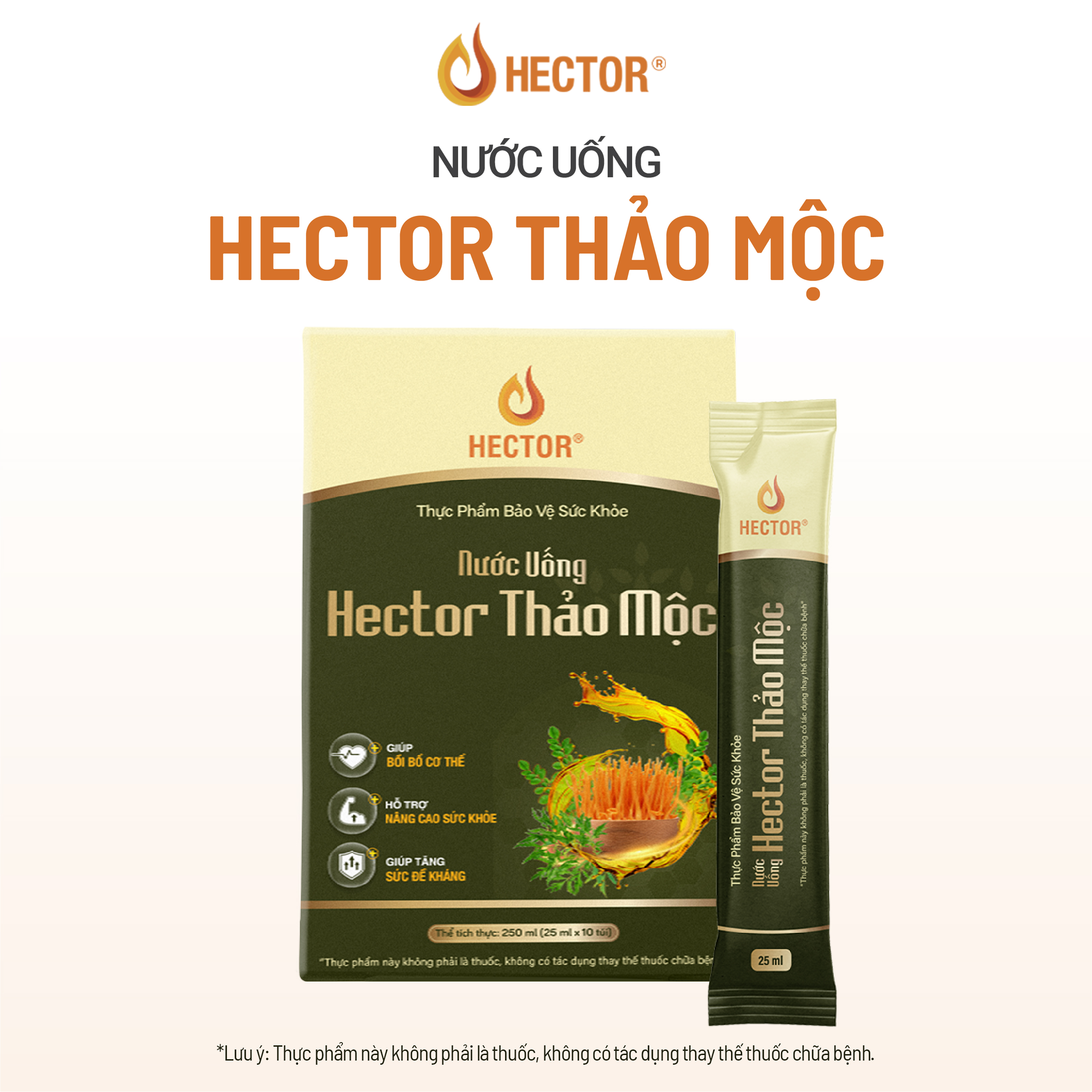 Thực phẩm bảo vệ sức khỏe Nước uống Hector Thảo mộc (10 túi)