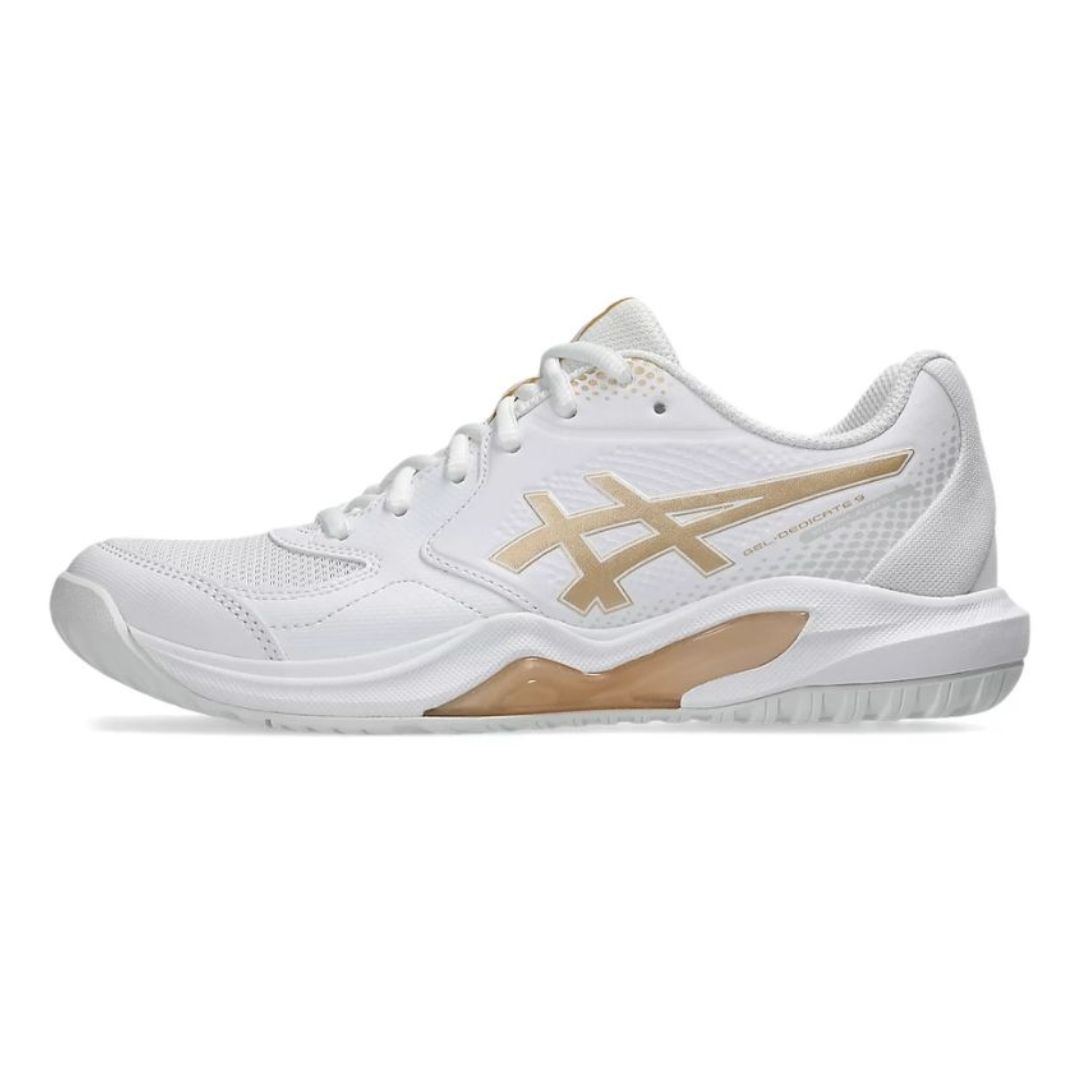 Giày Tennis/Pickleball Asics Gel Dedicate 9 ‘White/Champagne’ (VKG) 1042A317-100