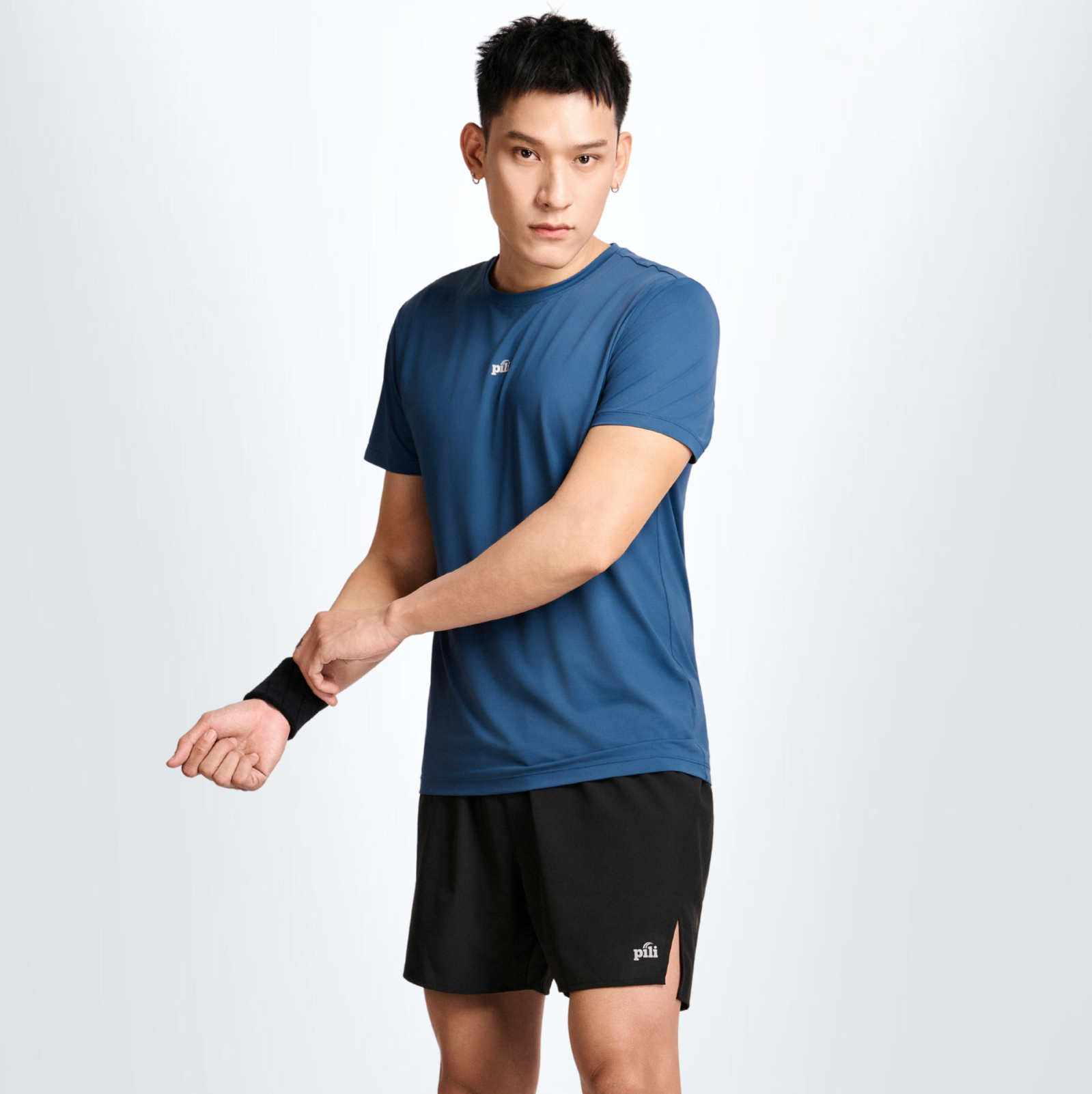 Quần Short Nam PILI Hai Lớp Thiết Kế Xẻ Ống