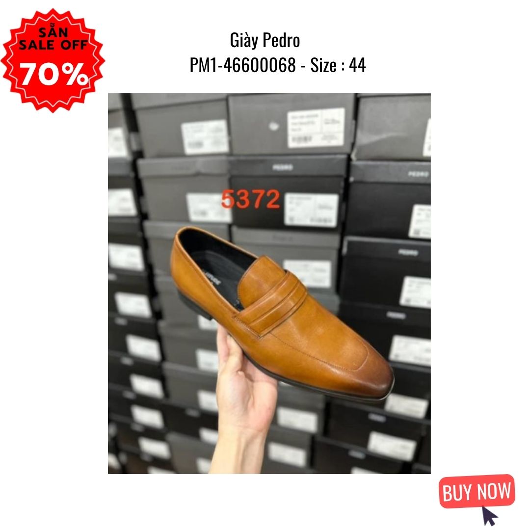 Giày da Pedro PM1-46600068 Nâu sáng