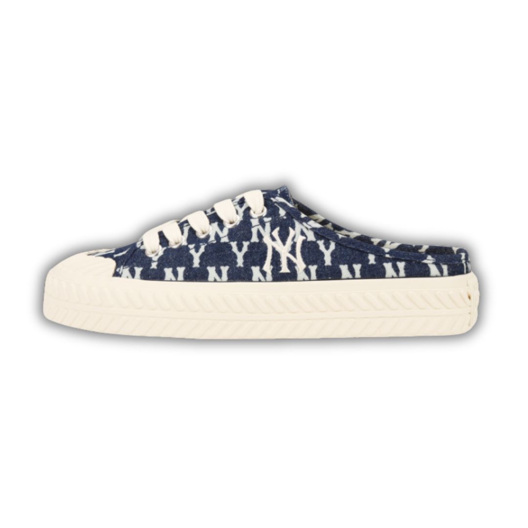 Dép MLB Mule NY Monogram Denim (H) 32SHSD111 50N