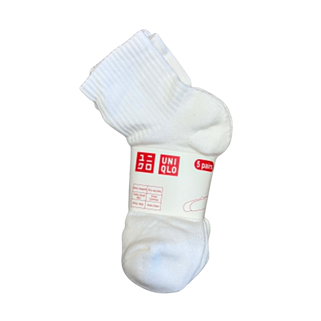 Tất trơn cổ lửng Uniqlo – Trắng – One size