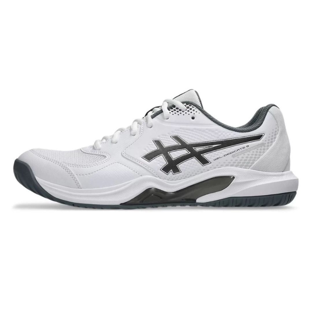 Giày Tennis/Pickleball Asics Gel Dedicate 9 ‘White/Gunmetal’ (VKG) 1041A545-100