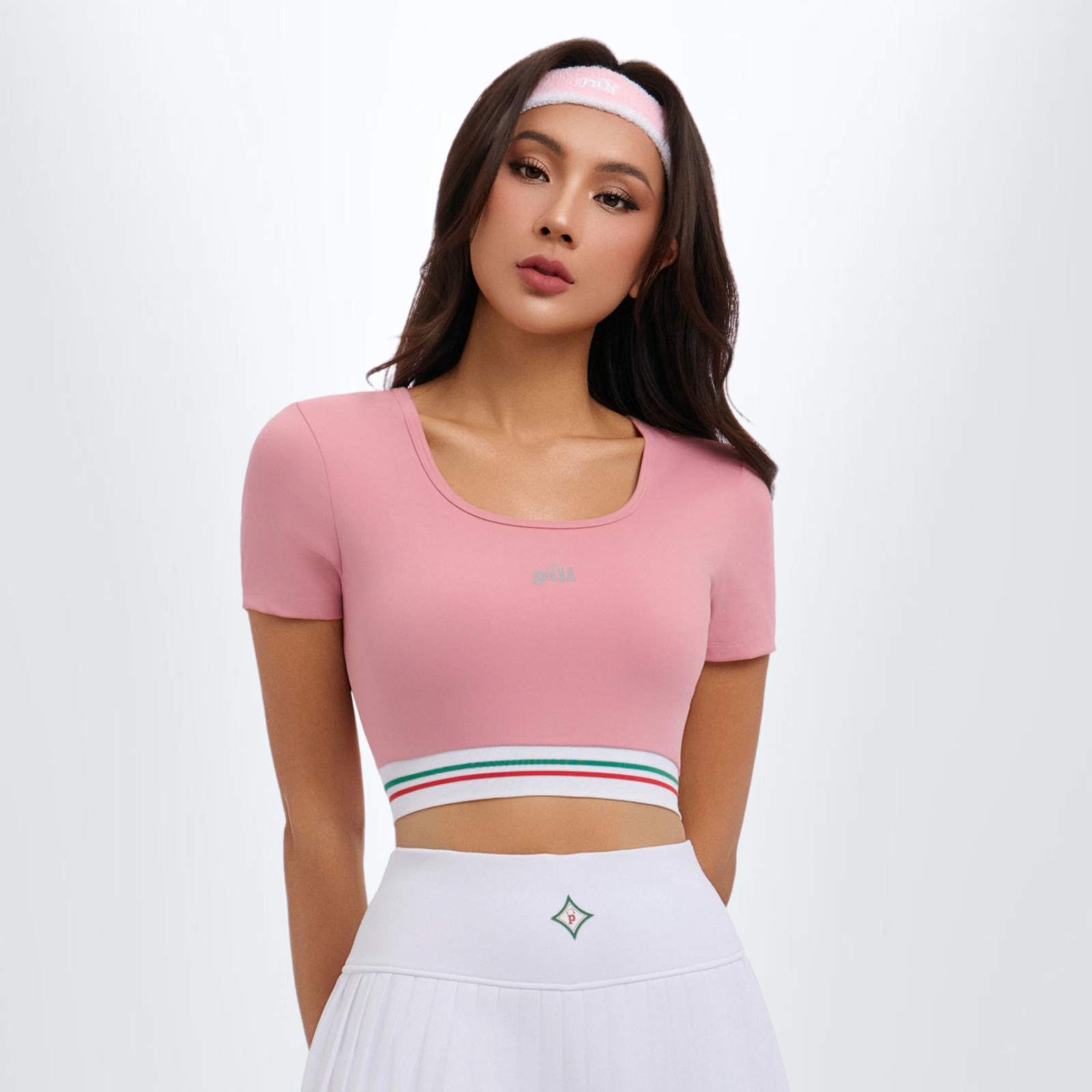 Áo Croptop Thể Thao Nữ Pili Co Giãn, Thoáng Mát