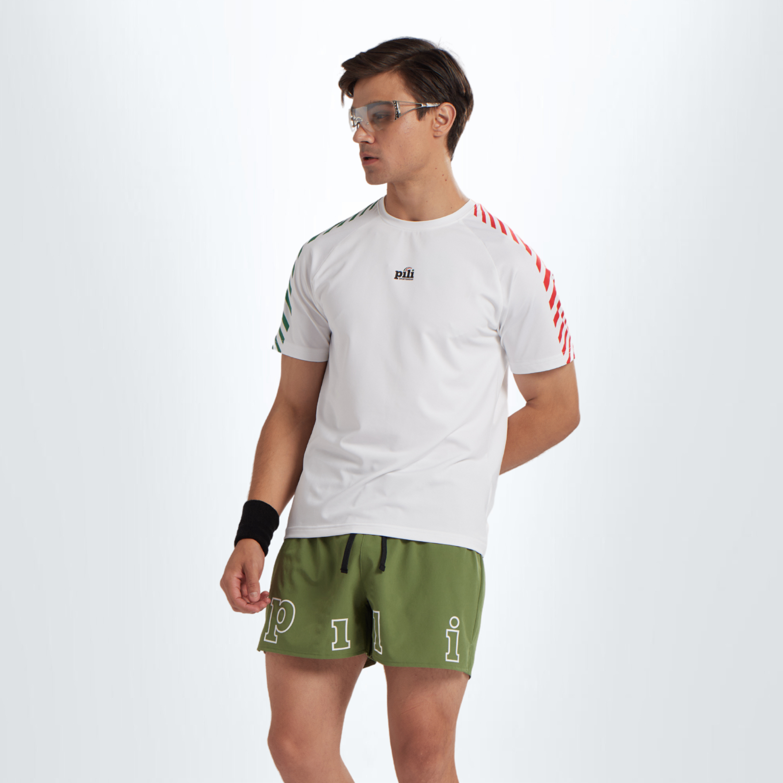 Áo T-shirt Nam Phối Sọc Ở Vai