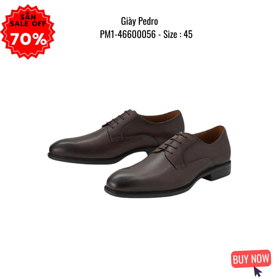 Giày da Pedro PM1-46600056 Đen